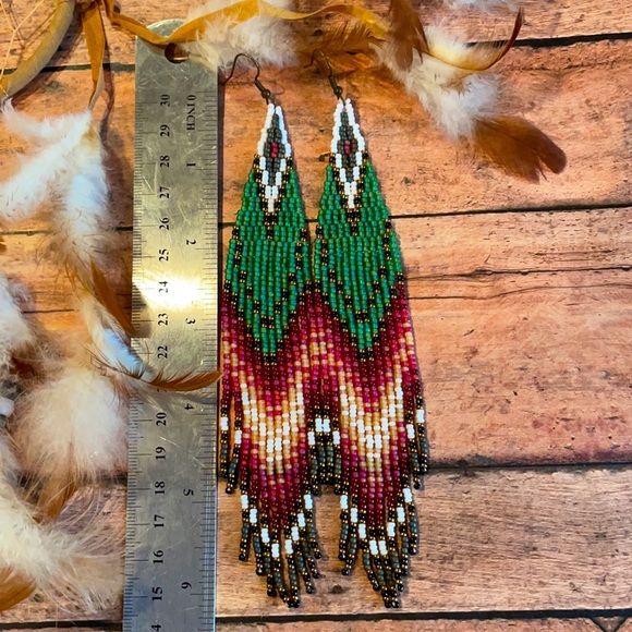 Western beaded Earring No238 - Picture 6 of 6